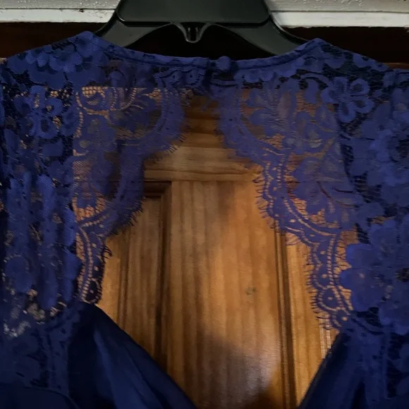 Dressbarn Navy Backless Lace Dress - Picture 3 of 4